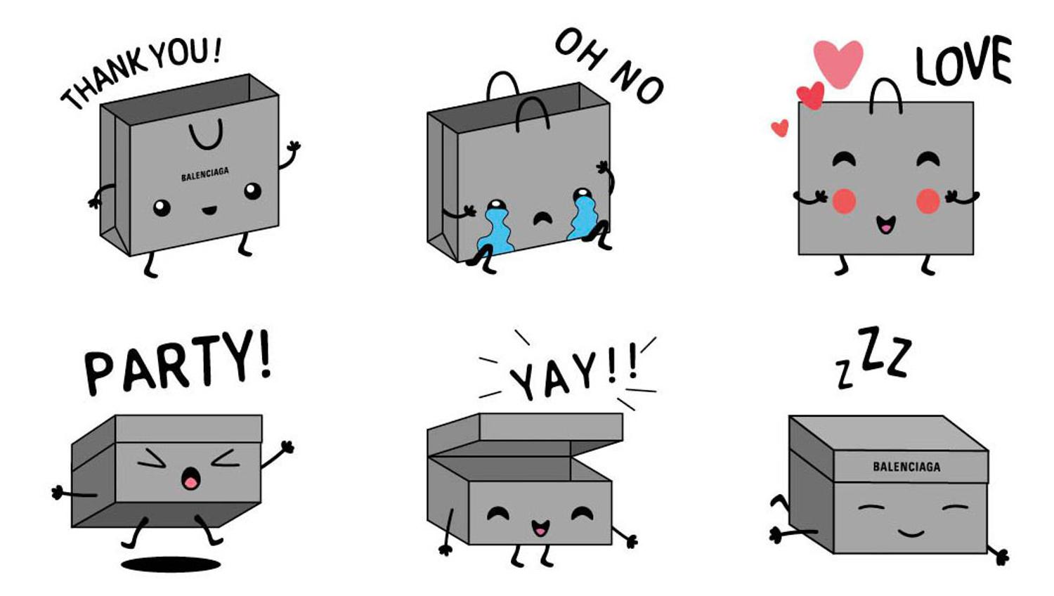balenciaga line stickers