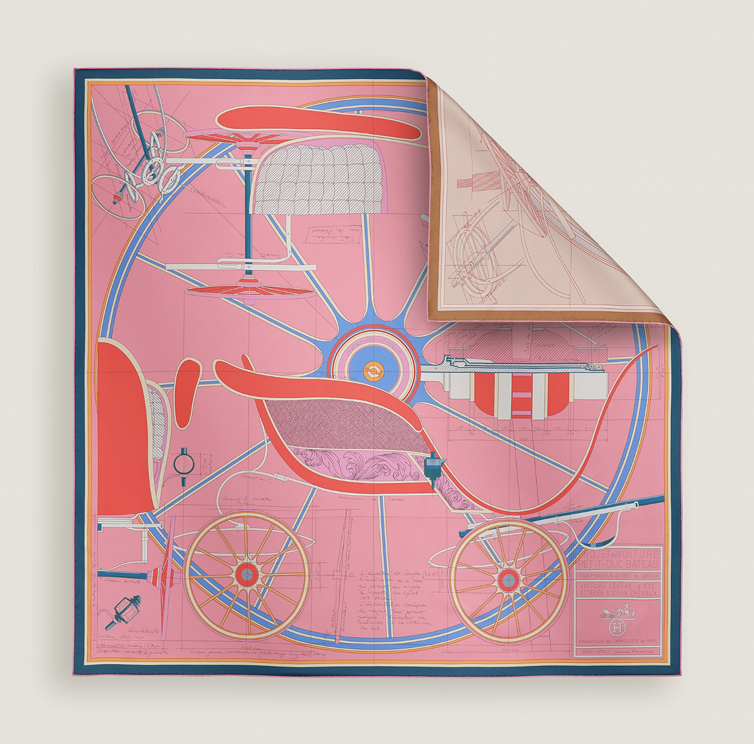 carre hermes en soie double impression