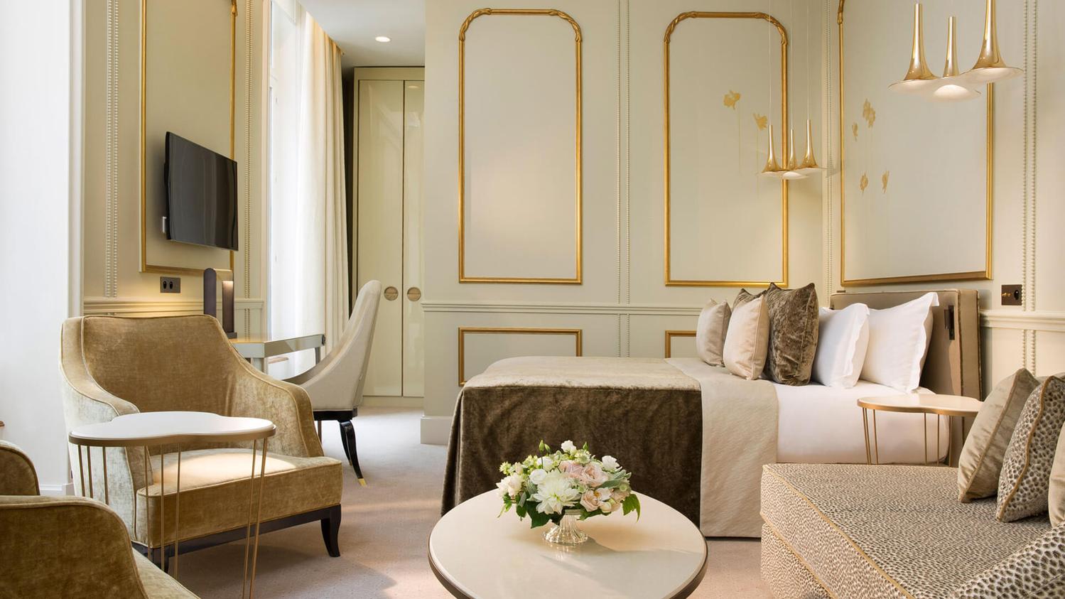 chambre narcisse blanc hotel JO 2024 