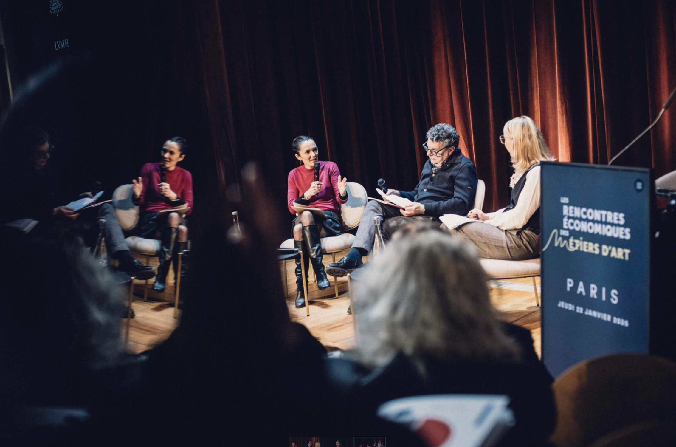 Marion Bardet, directrice des m&eacute;tiers d'excellence LVMH, lors des Rencontres &eacute;conomiques des M&eacute;tiers d'art en janvier 2026