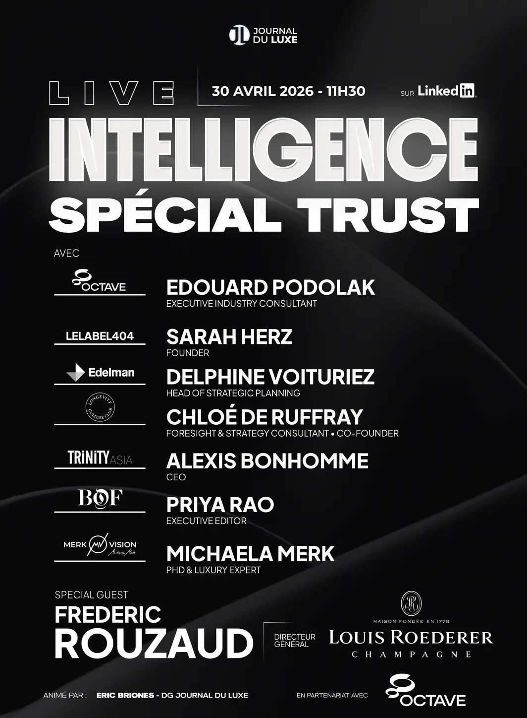 Live Intelligence spécial "Trust" : RDV le 30 avril