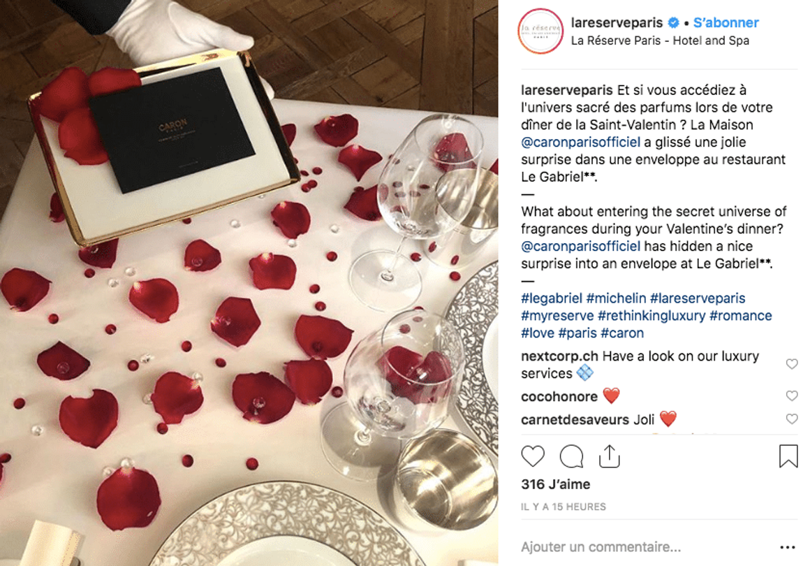 La réserve paris saint valentin