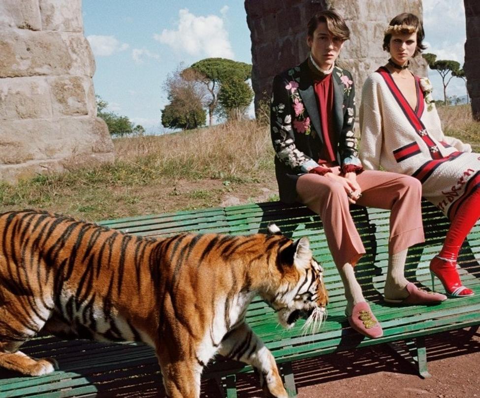 Publicité Gucci collection printemps-été 2017
