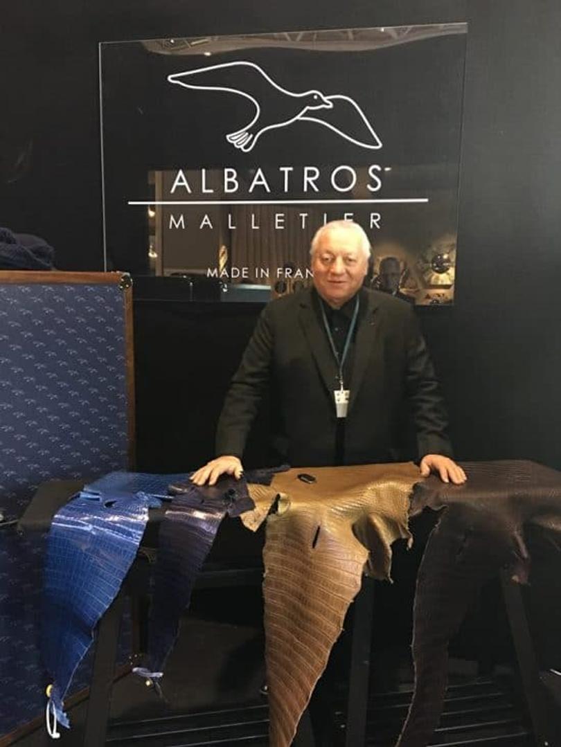 albatros malletier peau crocodile