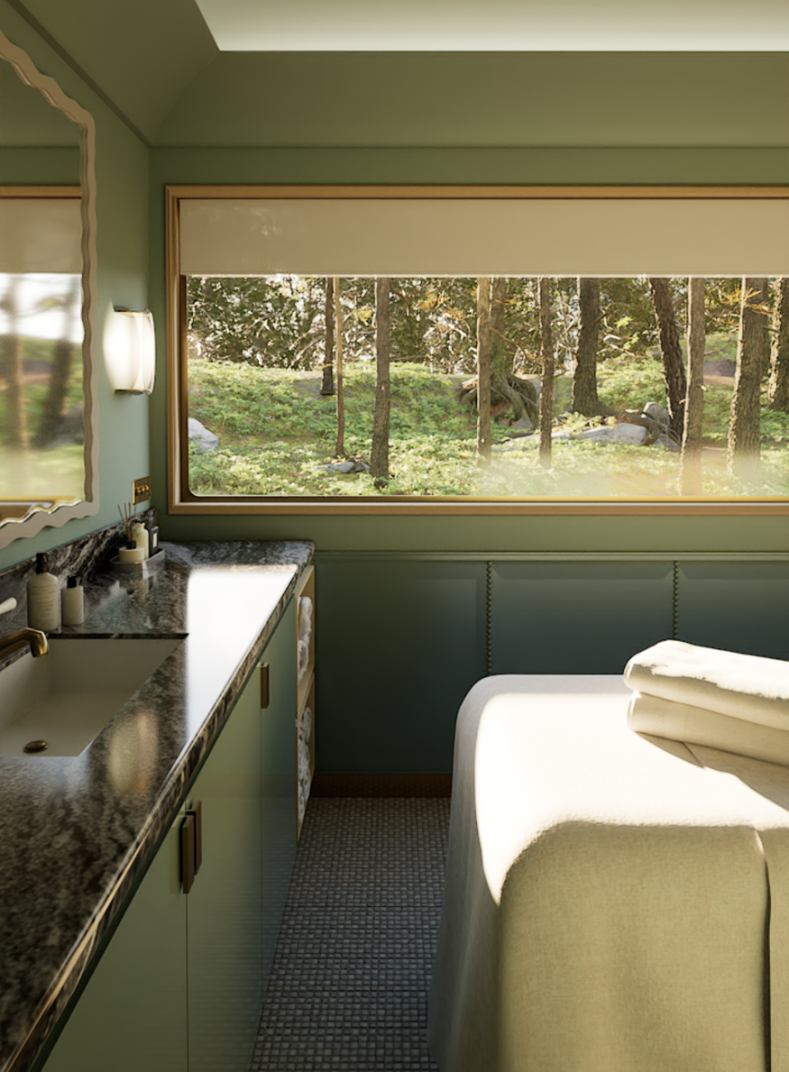 Britannic Explorer, A Belmond Train spa suite