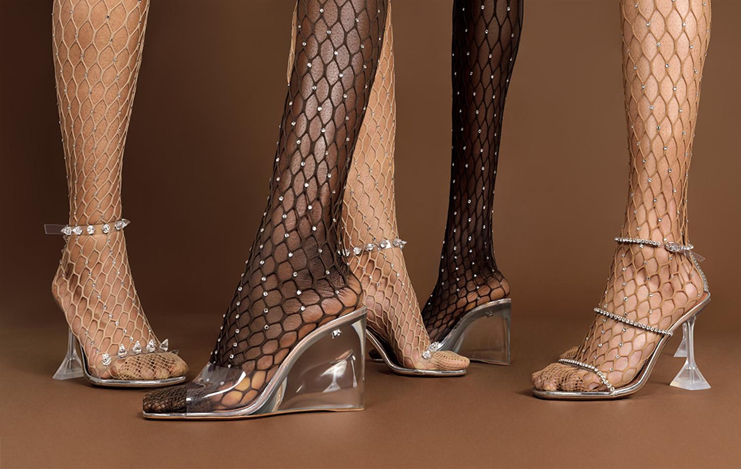 collaboration amina muaddi collants